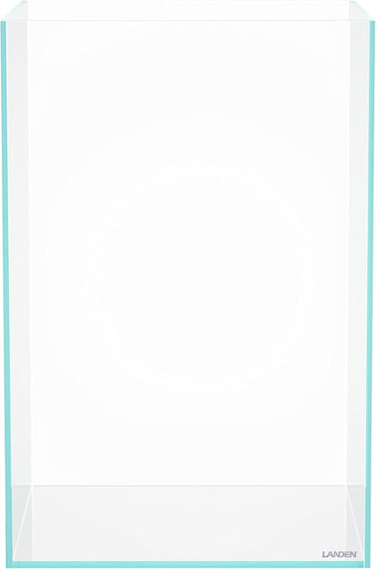 LANDEN Tall Tank, Rimless Low Iron Tank 10GAL 11.8" L × 11.8" W × 17.7" H (30X30X45) cm Small Aquascape Fish Tank, Vertical Aquascape Tank, Black Leveling Mat Included