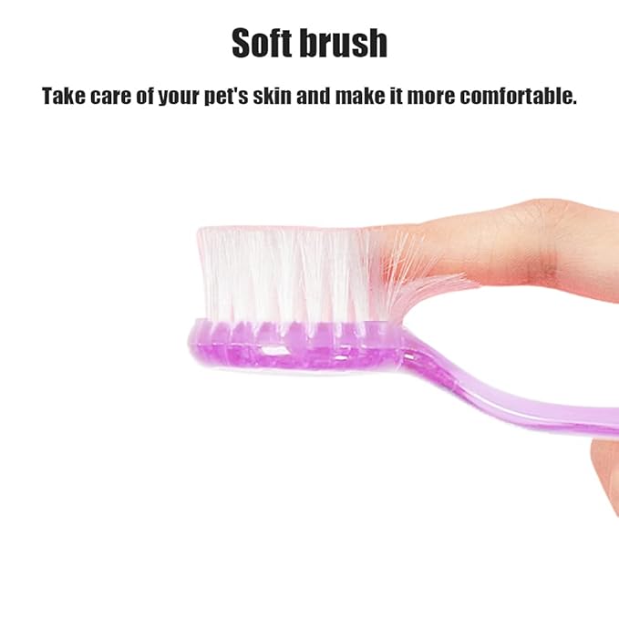 2 Pack Hamster Brush, Guinea Pig Massage Combs, Hedgehog Cleaning Supplies - Purple