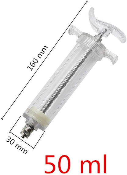 Baby Bird Feeding Syringe Feeding Tubes for Birds Parrot Hand Feeding Syringe with 6 Pcs Curved Gavage Tubes and Stainless Steel Metal Feeding Spoon (50ML)