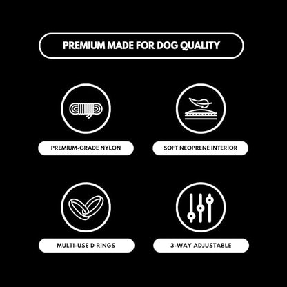 Spark Paws No Pull Dog Harness for Large Dogs, Heavy Duty Dog Harness for Big Strong Breeds, Adjustable, Y Shaped Padded Halter Design with Front Clip - Solid Green – S