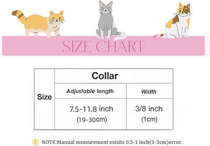 Personalized Reflective Cat Collar with Bell and Breakaway Buckle - Engraved Name and Phone Number