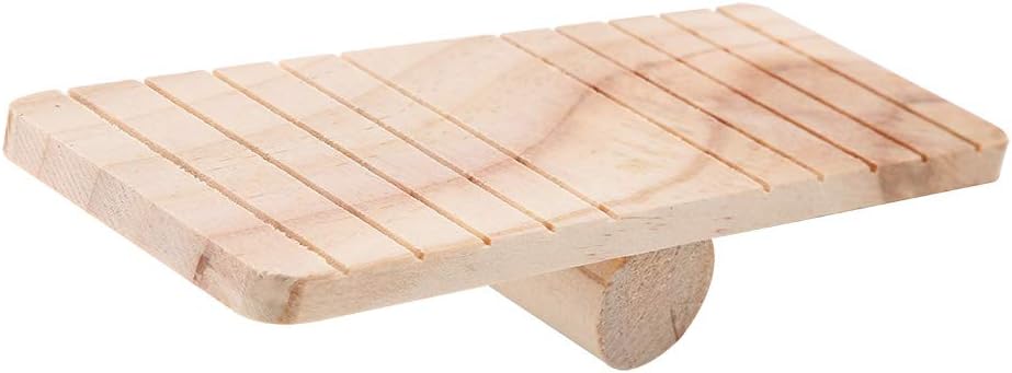 HEEPDD Wooden Seesaw Hamster Toys Small Animal Play House Cage Chew Toy Pet Accessories for Hamsters Rat Gerbil Chinchilla Guinea Pig Squirrel