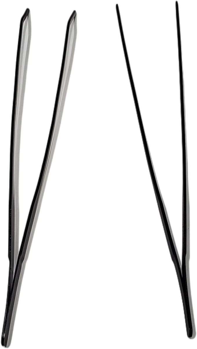 2Pcs 10.5" Reptile Stainless Steel Long Tweezers Feeding Tongs, Lizards Snake Gecko and Tarantula Supplies, Terrariums Aquarium Fish Tank Tools - 10.5" Black 2Pcs