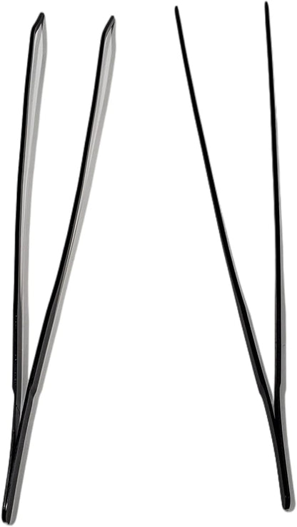 2Pcs 10.5" Reptile Stainless Steel Long Tweezers Feeding Tongs, Lizards Snake Gecko and Tarantula Supplies, Terrariums Aquarium Fish Tank Tools - 10.5" Black 2Pcs