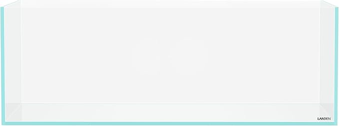 LANDEN 120SL 52.37 Gal Rimless Low Iron Aquarium Long Fish Tank, Bookshelf Aquarium, W47.24×D19.69×H14.17 in (120×50×36cm) 10mm Thickness with Black Nano Foam Leveling mat Included