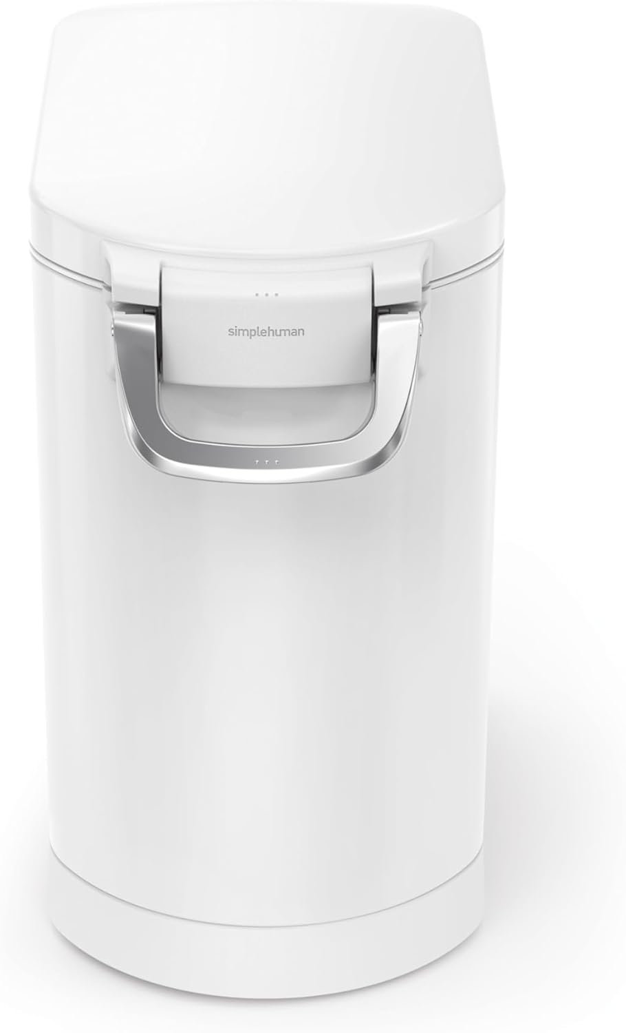 simplehuman 25 Liter, 27 lb / 12.2 kg Medium Pet Food Storage Container for Dog Food, Cat Food, and Bird Feed, White