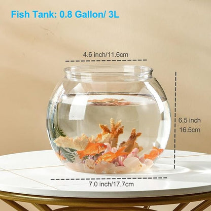 Newpol Mini Plastic Aquarium Fish Bowls (0.8Gallon / 3L)