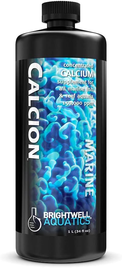 Brightwell Aquatics Calcion - Concentrated Ionic Calcium Supplement for Reef & Saltwater Aquariums Supports Coral Growth Aragonite Formation No Phosphate, 1L