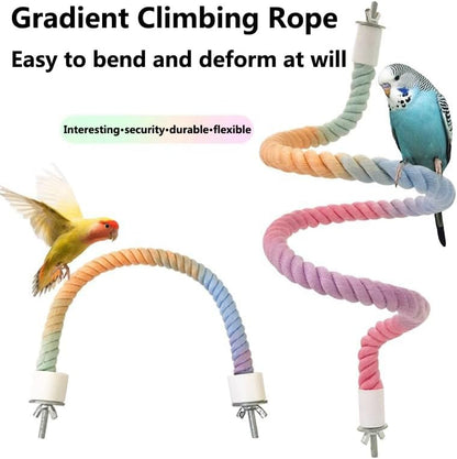 2Pcs Rope Perches for Bird Cages, Rope Perch for Parrots, Cockatiels & Parakeets, Bird Cage Accessories(S)