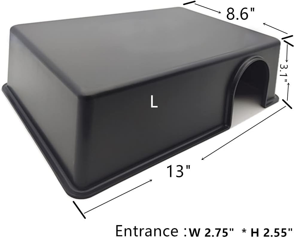 LEOTERRA Large Snake Hides Reptile Hides for Ball Pyhtons Large Snakes Use Humid Hides 13"X8.66"X3.15" (L) Durable and Easy to Clean Can Also be Used as a mole, Hamster, Guinea Pig, Ferret Hideout