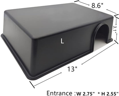 LEOTERRA Large Snake Hides Reptile Hides for Ball Pyhtons Large Snakes Use Humid Hides 13"X8.66"X3.15" (L) Durable and Easy to Clean Can Also be Used as a mole, Hamster, Guinea Pig, Ferret Hideout