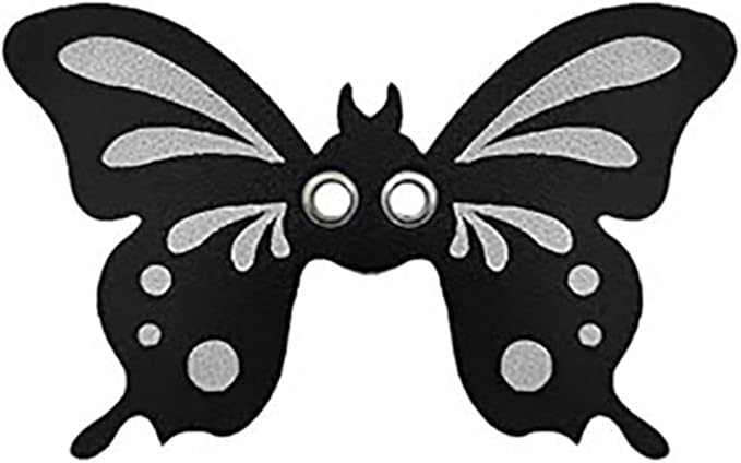 Bearded Dragon Leash and Harness - Adjustable 3 Size Pack Leather Butterfly Wings Harness Set, Lizard Costume Outdoor Walking Lead Control Rope for Iguana Gecko (Black)