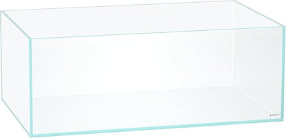 LANEDN 75S 22.1 Gal Shallow Tank, Shallow Fish Tank, Rimless Low Iron Tank, Bookshelf Aquarium W29.5×D17.7×H11 in(75x45x28cm); 8mm Thickness Aquascape Fish Tank, Black Leveling Mat Included