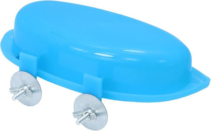 Wontee Bird Bath Box with Mirror Portable Parrot Hanging Bathroom Bathing Tub for Small Birds Cleaning Supplies
