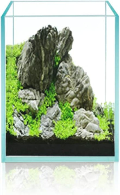 Nano Tall Rimless Frameless Extra Clear Glass Aquarium, Low Iron Glass Tank, 5mm Glass, White Leveling Mat Included, w/Lids Options