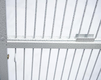 SENY Heavy Duty Large Walk-in Bird Aviary Cage, 79H x 86W x 62D inches, for Parrots, Macaws, Cockatoos, Reptiles, Dogs, Birds Flight Cage. (Silver White, Wire Size: 0.14")