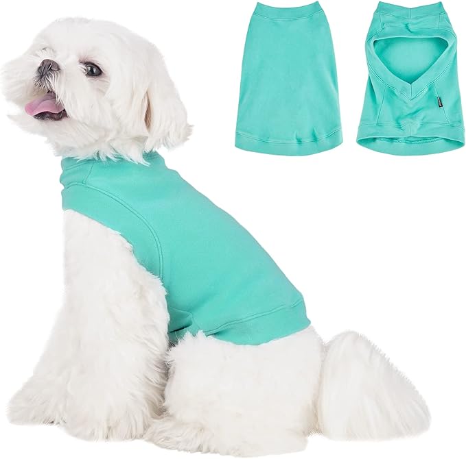 Soft Fleece Dog Sweatshirt - Warm & Comfortable Cat & Dog Sweaters - Stretchy Easy On Hoodie - Small to Medium Sizes - Perfect for Winter & Cold Weather