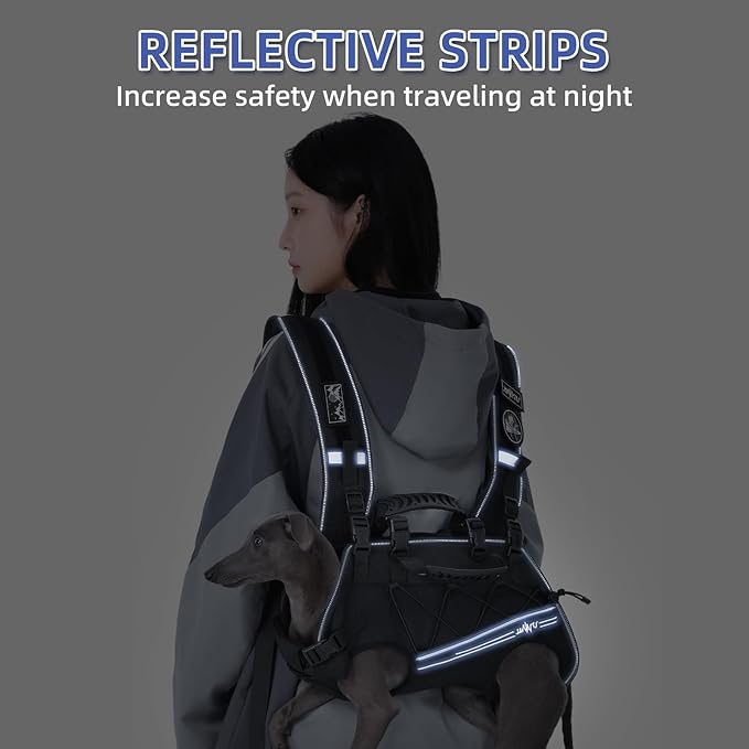 Dog Backpack Carrier for Small Dogs,Dog Lift Harness,Adjustable Padded Breathable Straps for Dogs, Disabled, Joint Injuries, Arthritis,XL(24-35LBS)