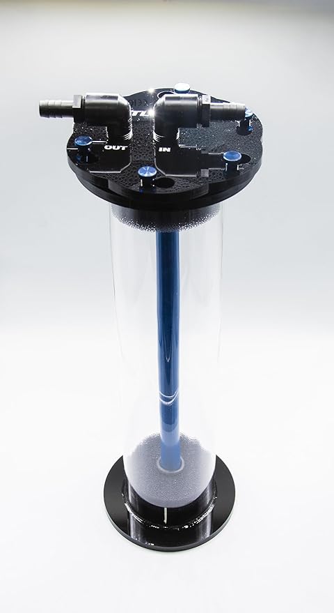 TL Reefs Fluidized Media Reactor 4", for GFO, Carbon, Biopellets, Etc (4x18 Without Pump Kit, Black)