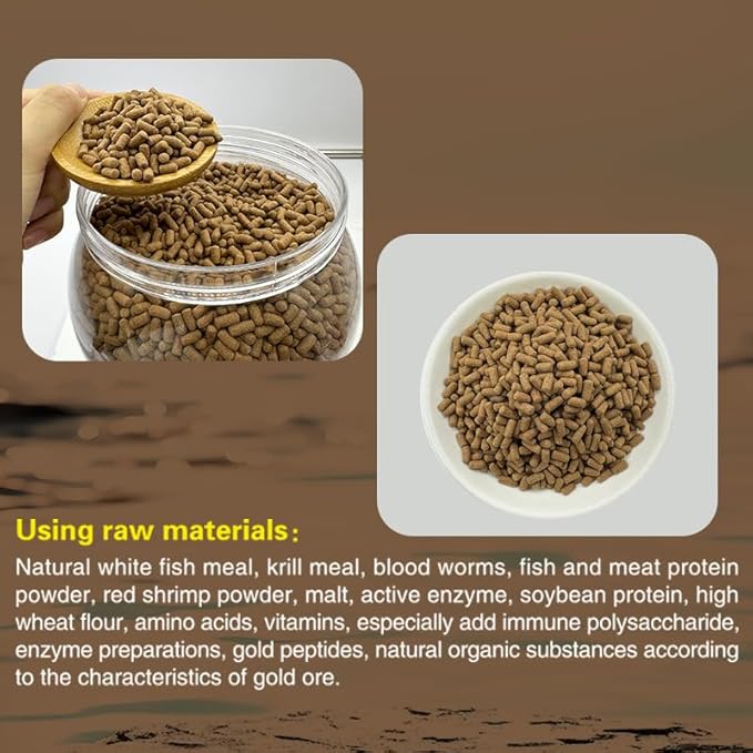 High Protein Floating Sticks Fish pellets for Arowana,Oscars,Flower Horns,Red Parrots Arowana pellets,1kg (2.2lb)