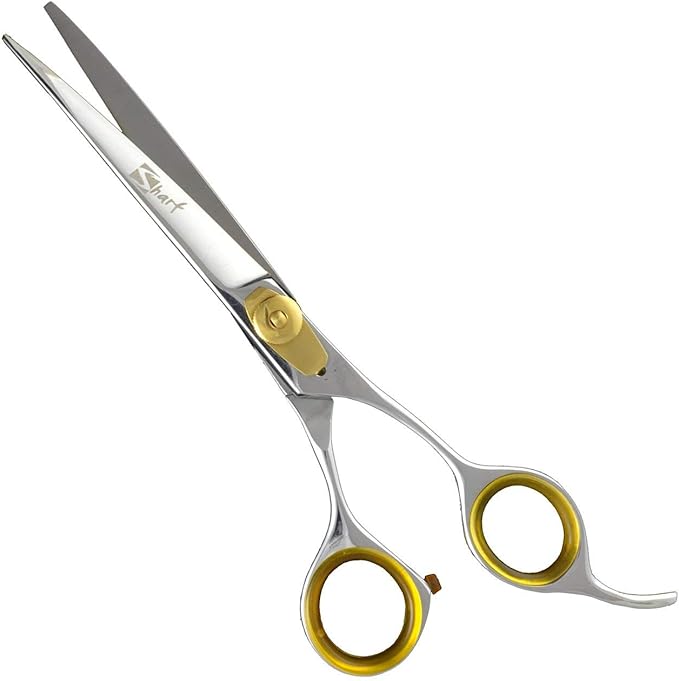 Sharf Gold Touch Grooming Pet Scissors, 6.5 Inch Curved Blade, Cat & Small Dog Trimming Cuts