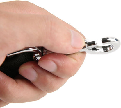 Nylon Dog Training Leash, Traction Rope, 4Ft /5 Foot /6 Feet Long, 5/8 inch 3/4 Inch 1 Inch Wide, for Small and Medium Dogs (3/4'' x 4 F, Black)