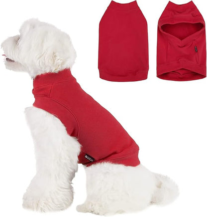 Soft Fleece Dog & Cat Sweatshirt - Warm Pullover for Small to Medium Pets - Stretchy Hoodie, Easy On & Comfortable Winter Clothes