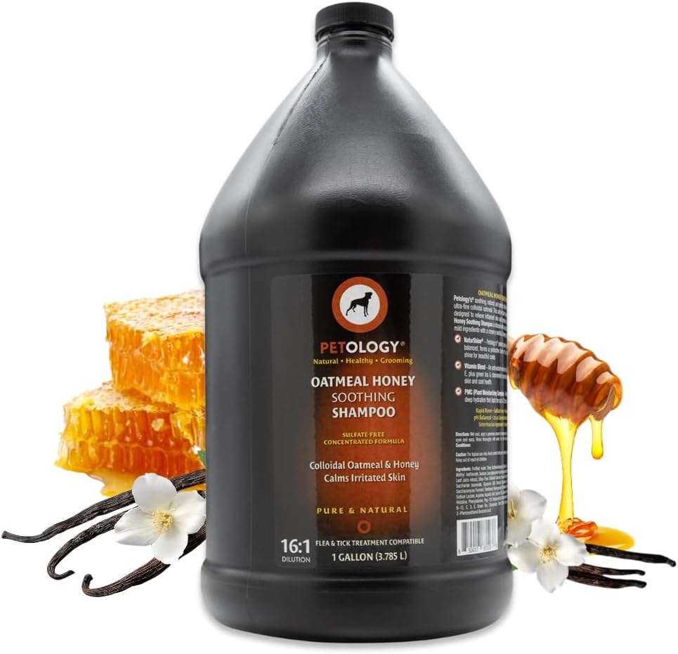 Oatmeal Honey Soothing Shampoo, Gallon - Natural, Gentle, Sulfate-Free, Relieves Inflamed Skin and Provides Long Term Moisturization, Bulk Refill Size 128 oz