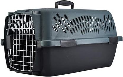 Petmate Pet Porter Dog Kennel 23", Dark Gray & Black, for Pets up to 15lbs, Made in USA