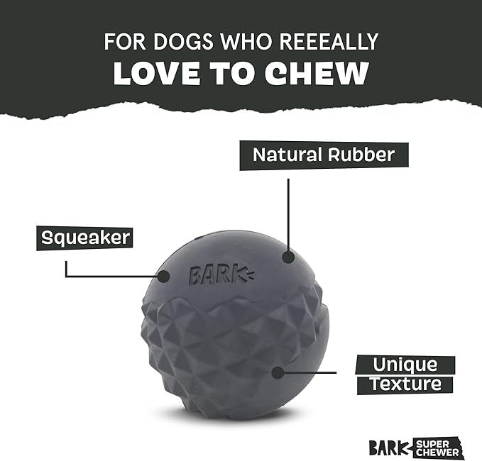 Barkbox Super Chewer Tough Dog Chew Toys for Aggressive Chewers, Treat Dispensing (Comet-Small)