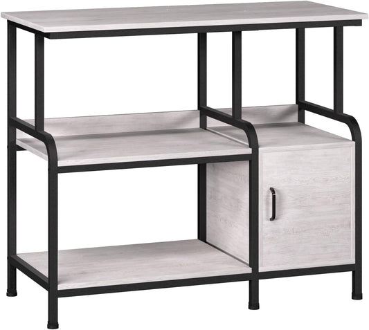 40-50 Gallon Fish Tank Stand，750 lbs Capacity Aquarium Stand，Heavy-Duty 3-Level Reptile Stand with Built-in Storage，36.8×15.7×31.5" Steel Terrarium Stand (Greige)