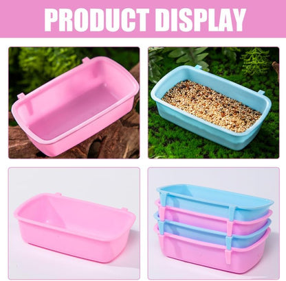 POPETPOP 6pcs Small Feeder Bowl Basic Dish Rabbit Feeder Waterer Hanging Cups Treats Drinker Bath Food Water Bowls for Birds Rats Small Pets