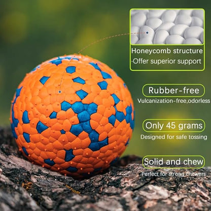 Indestructible Dog Ball Toy for Aggressive Chewers,Dog Floating Toy,Durable Balls,Interactive chew Ball for Dogs, (1ball)