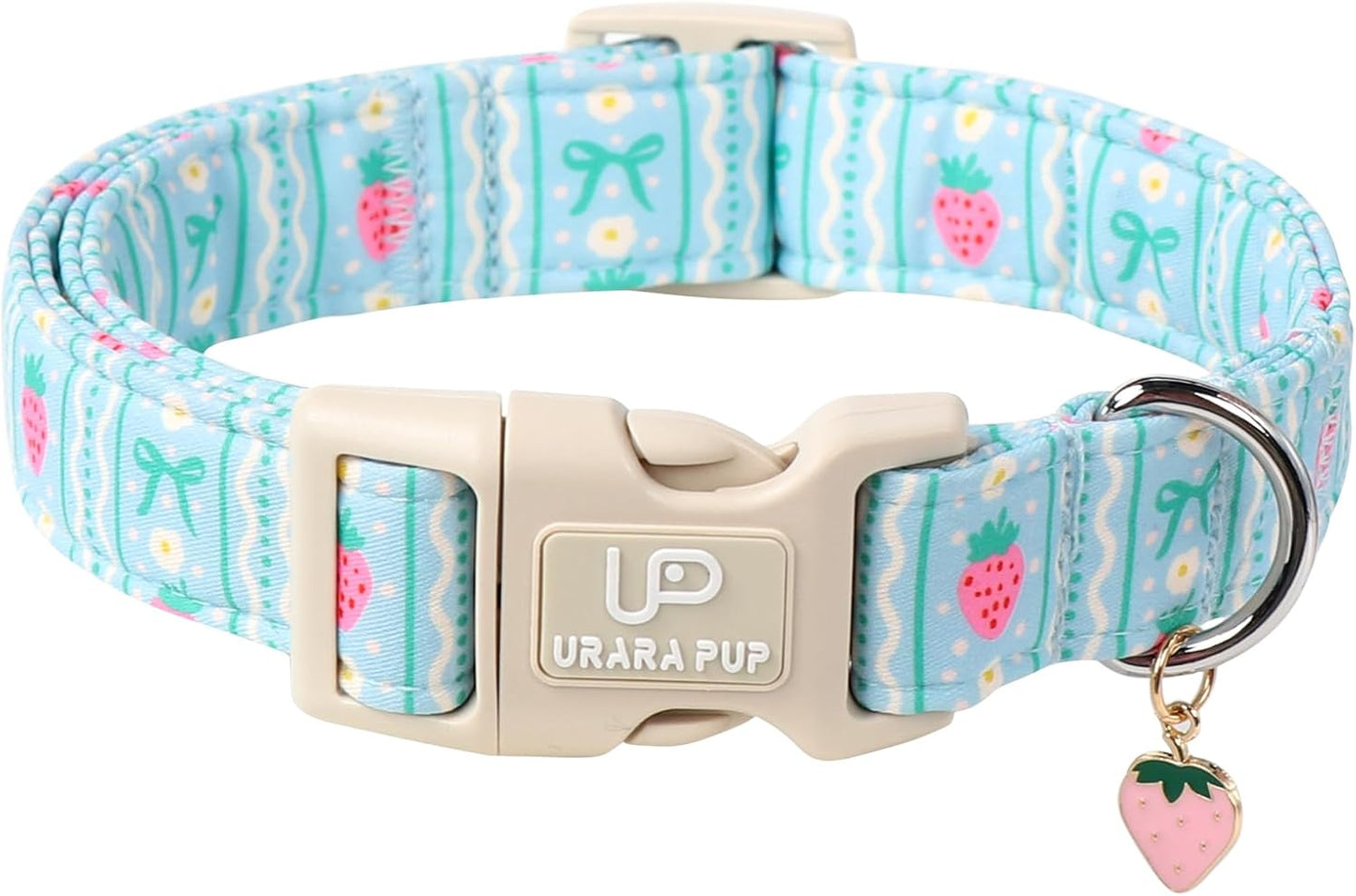 Dog Collar-Adorable Spring/Summer Puppy Collars-Adjustable Strawberry Pet Collar for Small,Medium,Large Dogs