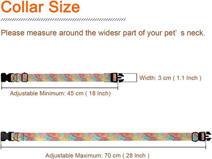 Red Yellow Pink Seaweed Pet Collars Dog Collars Soft Elastic Neck Strap for Female Male Puppy Cats