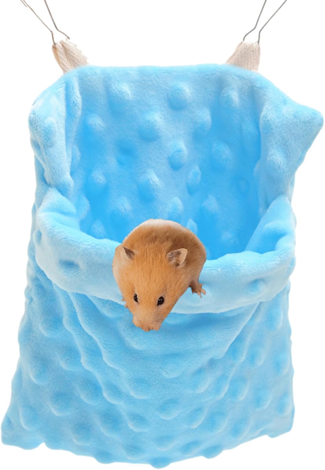 Sugar Glider Bonding Pouch Carrier Bag Sling Sleep Bag with Adjustable Strap for Travel Gliders Ferret Rat Hedgehog Hamster Small Pets (Blue)