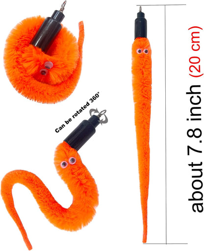Cat Toy Worm Refills, 24 Pieces Interactive Cat Wand Attachments Worms Toy for Indoor Cats