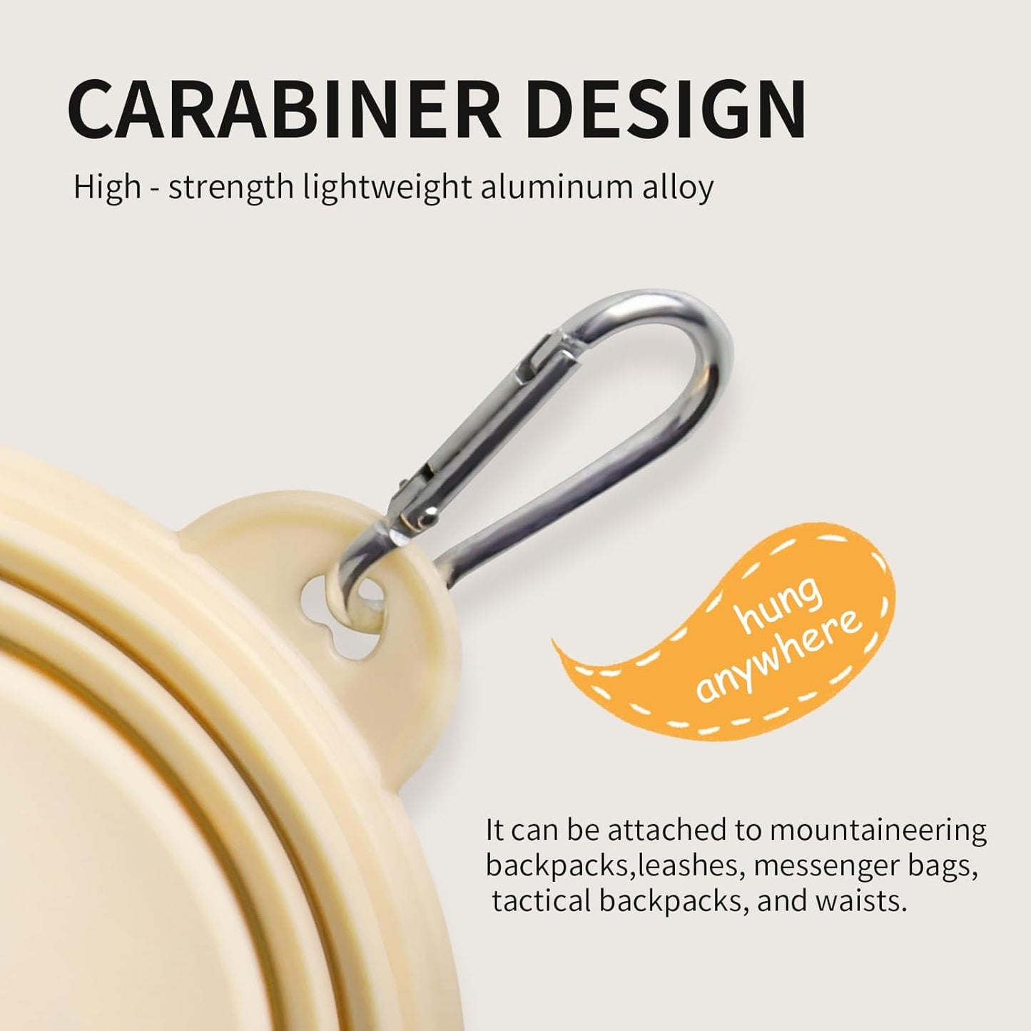 Collapsible Dog Bowls 2-Pack, Portable Travel Dog Bowl with Carabiner, Food-Grade Silicone Pet Bowl for Hiking, Walking(Macaron Yellow and Green)