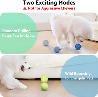 seagi Interactive Dog Toys – Durable Automatic Bouncing & Vibrating Interactive Dog Ball for Smart Play, Motion-Activated Moving Dog Toy for Small/Medium/Large Dogs,USB Rechargeable (Blue)