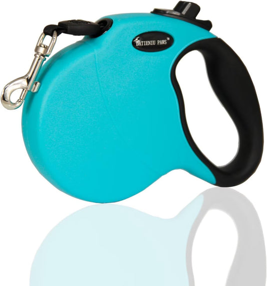 Retractable Dog Leash Hands-Free Adjustable Length 16ft with Safety Lock Durable Nylon Belt for Small Medium Large Dogs Easy Walk Training Portable Dog Leash Blue L
