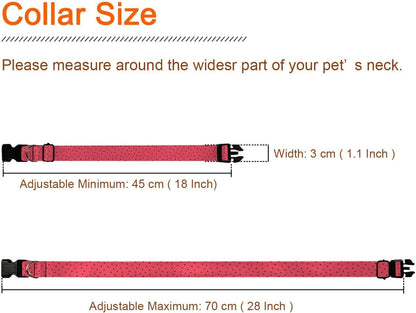 Red Watermelon Black Seeds Dog Collar Cat Big Neck Collars Soft for Small Extra Large Heavy Duty Pet Dogs