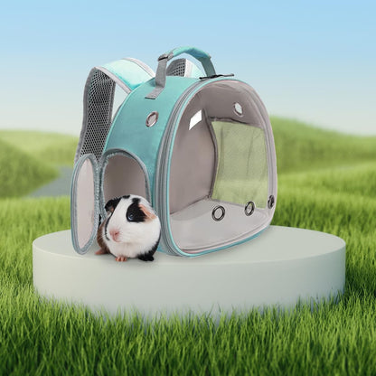 Guinea Pig Backpack, Space Capsule Bubble Window Small Animal Backpack for Guinea Pig, Bird Bunny Rat