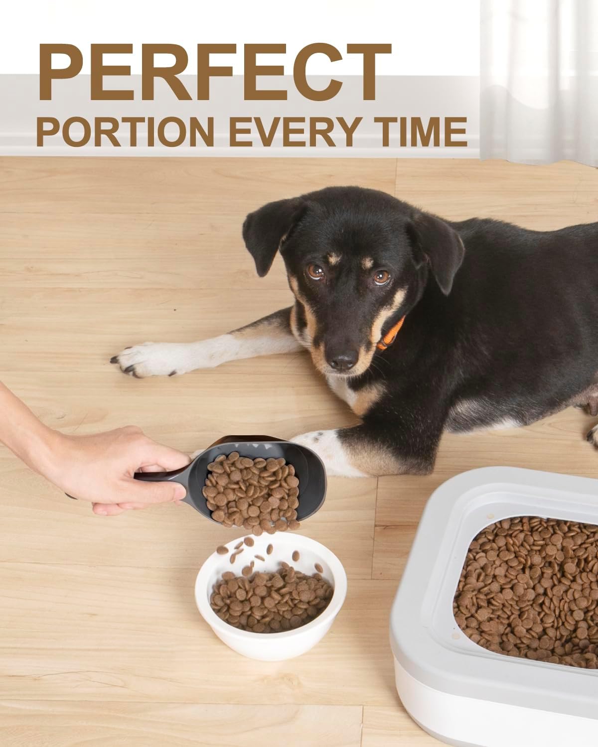 ANVS 3 Pack Dog Food Scoop Set, 1 Cup Dog Food Scoop Multi Purpose Plastic Pet Food Scoop Measure Cups for Dog,Puppy and Cat