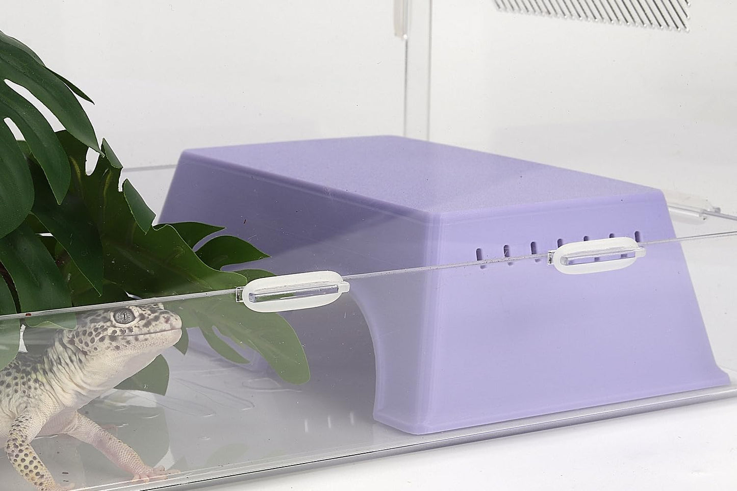 Snake Hide, Leopard Gecko Tank Accessories for Reptile Ball Python Crested Gecko Lizard Bearded Dragon - PurpleHideL