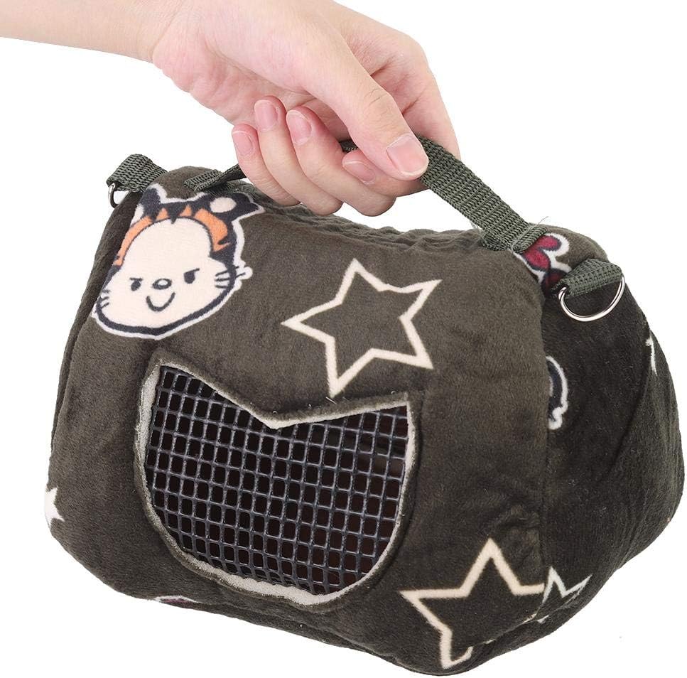 Hamster Carrier Bag, Breathable Small Animal Outgoing Travel Pouch for Small Pets Squirrel Hedgehog Hamsters Sugar Glider Guinea Pig(L)