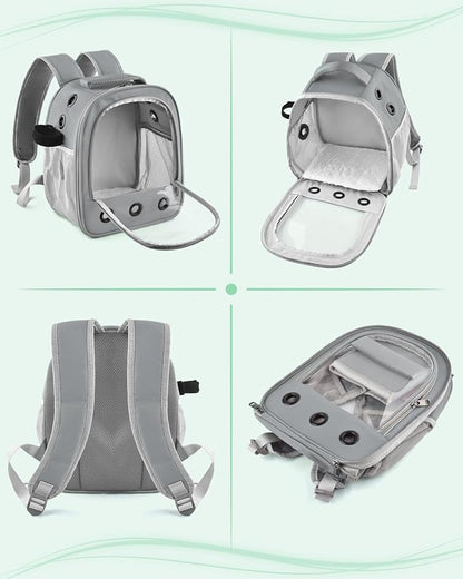 Guinea Pig Carrier Backpack, Portable Small Pet Travel Carriers with Water Bottle Holder & Detachable Pad, Outgoing Carring Bag for Bearded Dragon Bunny Sugar Chinchilla Gerbil Hamster Bird