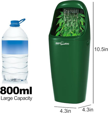 REPTIZOO Reptile Waterfall Automatic Reptile Drinking Fountain Water Dispenser, Chameleon Water Fountain Water Dripper for Bearded Dragon Iguana Frog Gecko