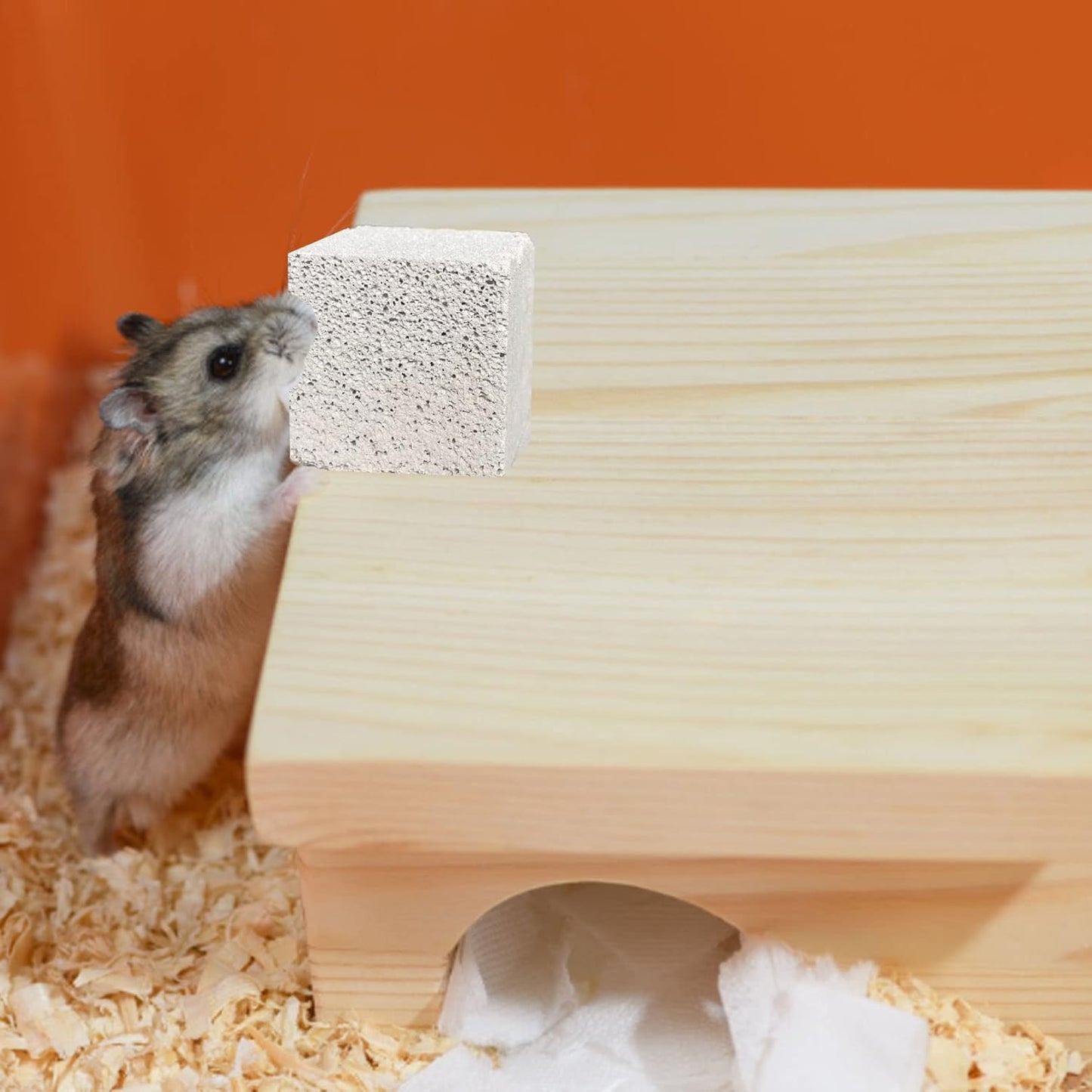 kathson Natural Rabbit Teeth Grinding Stones,15 Pcs Chinchilla Teeth Grinding Toys Lava Stone for Rabbits Hamster Chew Stones Small Animal Mineral Calcium Lava Blocks for Chinchillas Guinea Pig Rat