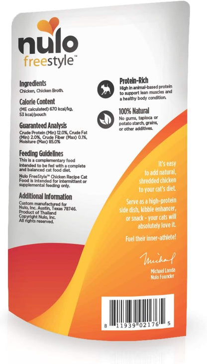 Nulo Freestyle Cat & Kitten Wet Cat Food Pouch, Premium All Natural Grain-Free Soft Cat Food Topper with Amino Acids for Heart Health and High Animal-Based Protein