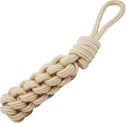 Dog Chew Toys-Puppy Tug Toys-Natural Cotton Rope-Pets Teething Interactive Knots for Small Medium Dog Mutt (Set of 4)